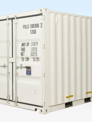 10ft x 8ft Shipping Container (One Trip) White (RAL 9003)