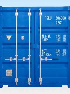 20ft Self Storage Container with Bamboo Floor – Blue (RAL 5010)