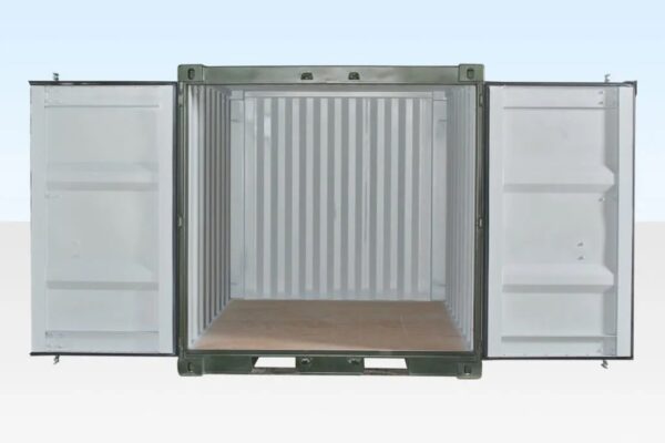 8ft One Trip Shipping Container Green (RAL 6007)