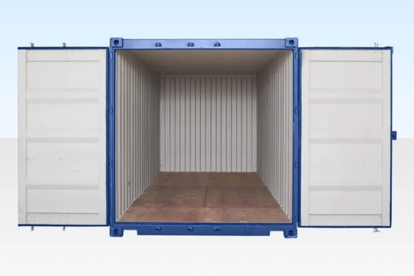 20ft Self Storage Container with Bamboo Floor – Blue (RAL 5010)